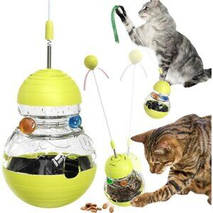 Cat Toy for Indoor Cats Halloween Toys Wobble Kitten Treat Dispensing Ball Food